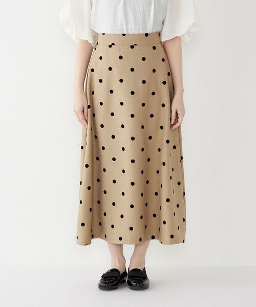 SHIPS / シップス ロング・マキシ丈スカート | SHIPS Colors:〈洗濯機可能〉フロッキードット デニムライク スカート | 詳細11
