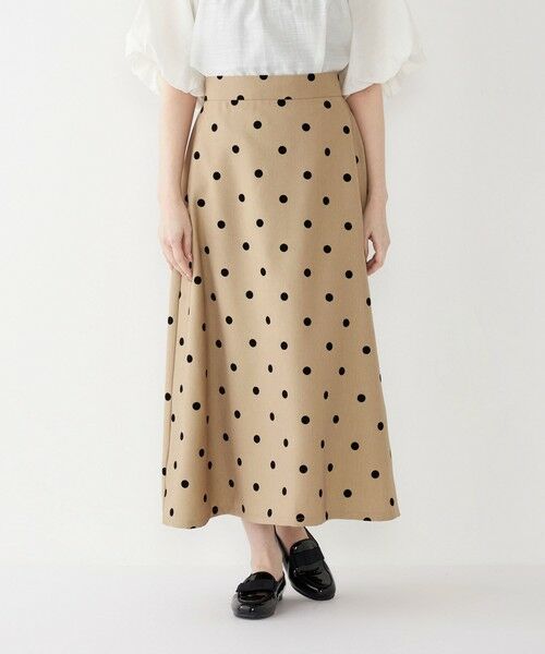 SHIPS / シップス ロング・マキシ丈スカート | SHIPS Colors:〈洗濯機可能〉フロッキードット デニムライク スカート | 詳細15