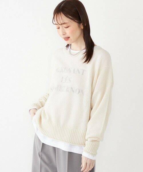 SHIPS / シップス ニット・セーター | SHIPS Colors:〈手洗い可能〉ペーパーライク ボートネック ニット プルオーバー | 詳細8