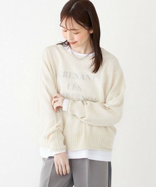 SHIPS for women/シップスウィメン SHIPS Colors:〈手洗い可能〉ペーパーライク ボートネック ニット プルオーバー オフホワイト ONE SIZE SHIPS for women/シップスウィメン SHIPS Colors:〈手洗い可能〉ペーパーライク ボートネック ニット プルオーバー オフホワイト ONE SIZE