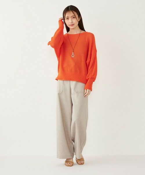 SHIPS / シップス ニット・セーター | SHIPS Colors:〈手洗い可能〉ペーパーライク ボートネック ニット プルオーバー | 詳細19