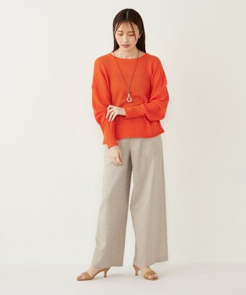 SHIPS / シップス ニット・セーター | SHIPS Colors:〈手洗い可能〉ペーパーライク ボートネック ニット プルオーバー | 詳細23