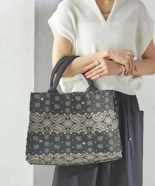 SHIPS / シップス トートバッグ | 【SHIPS別注】BINDU:ジャカード バンダナ 横型 トート バッグ | 詳細2