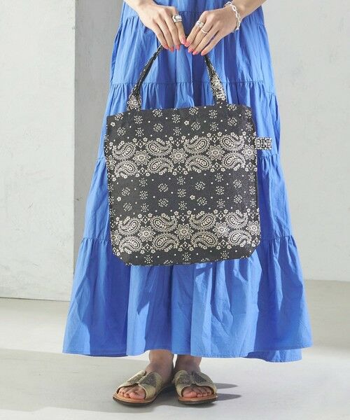 SHIPS / シップス トートバッグ | 【SHIPS別注】BINDU:ジャカード バンダナ 縦型 スモール トート バッグ | 詳細1
