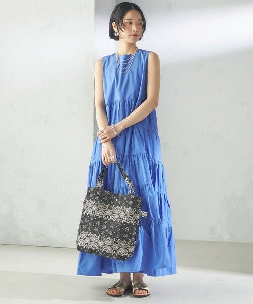 SHIPS / シップス トートバッグ | 【SHIPS別注】BINDU:ジャカード バンダナ 縦型 スモール トート バッグ | 詳細5