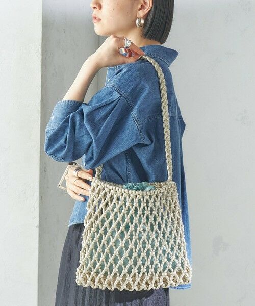 SHIPS / シップス ショルダーバッグ | The Bagmati:オーガンジー 巾着 マクラメ バッグ | 詳細12