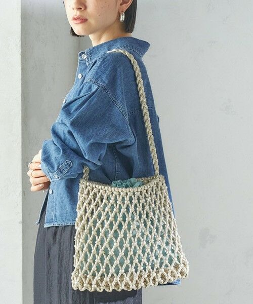 SHIPS for women/シップスウィメン 《予約》The Bagmati:オーガンジー 巾着 マクラメ バッグ シルバー ONE SIZE SHIPS for women/シップスウィメン 《予約》The Bagmati:オーガンジー 巾着 マクラメ バッグ シルバー ONE SIZE