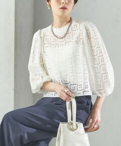 SHIPS / シップス シャツ・ブラウス | 〈手洗い可能〉Broche スクエア レース 2WAY ブラウス