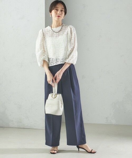 SHIPS / シップス シャツ・ブラウス | 〈手洗い可能〉Broche スクエア レース 2WAY ブラウス | 詳細1