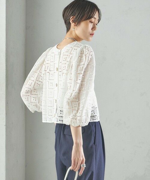 SHIPS / シップス シャツ・ブラウス | 〈手洗い可能〉Broche スクエア レース 2WAY ブラウス | 詳細11