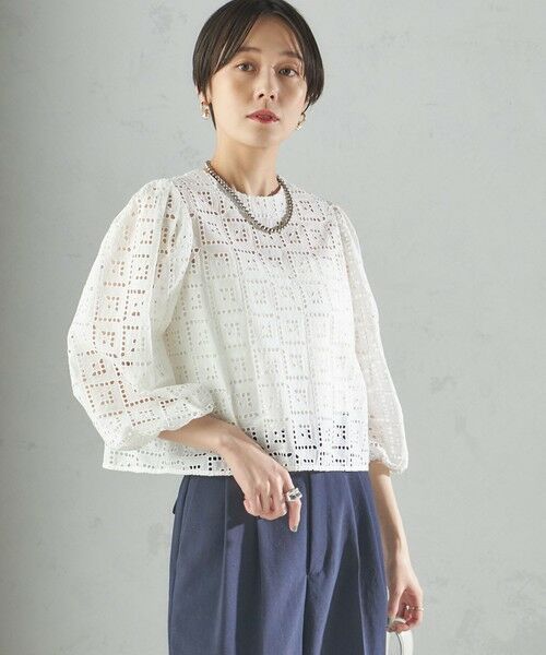 SHIPS / シップス シャツ・ブラウス | 〈手洗い可能〉Broche スクエア レース 2WAY ブラウス | 詳細12
