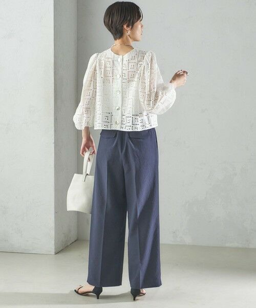 SHIPS / シップス シャツ・ブラウス | 〈手洗い可能〉Broche スクエア レース 2WAY ブラウス | 詳細3