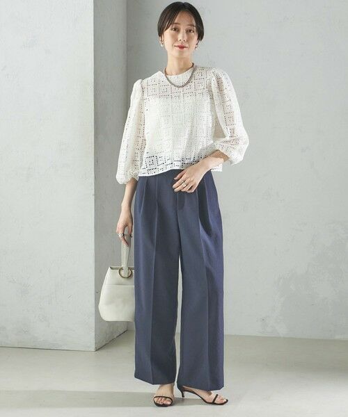 SHIPS / シップス シャツ・ブラウス | 〈手洗い可能〉Broche スクエア レース 2WAY ブラウス | 詳細5