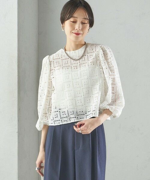 SHIPS / シップス シャツ・ブラウス | 〈手洗い可能〉Broche スクエア レース 2WAY ブラウス | 詳細7