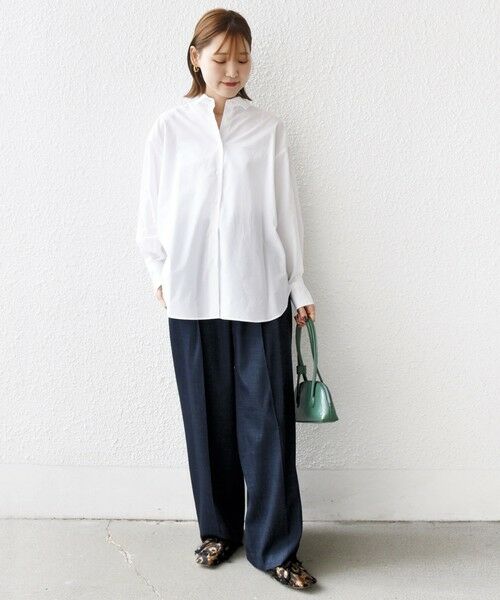 SHIPS / シップス シャツ・ブラウス | SHIPS Primary Navy Label:コットン タイプライター ビッグ シャツ | 詳細1