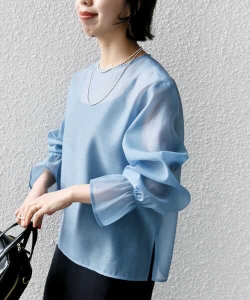 SHIPS / シップス シャツ・ブラウス | オーガンジー 袖 ゴム ブラウス | 詳細5