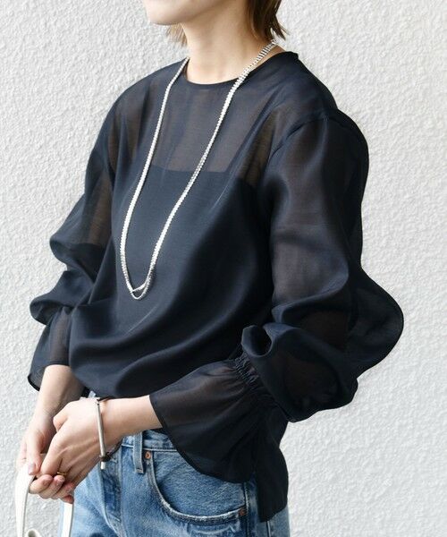 SHIPS / シップス シャツ・ブラウス | オーガンジー 袖 ゴム ブラウス | 詳細19