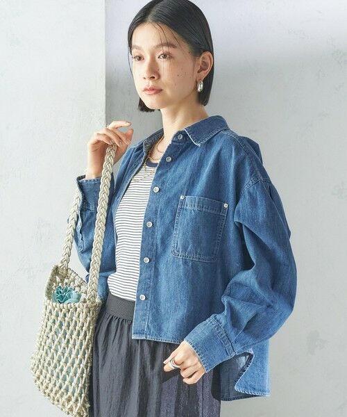 SHIPS / シップス シャツ・ブラウス | 〈洗濯機可能〉ショート丈 デニム シャツ 2 | 詳細11