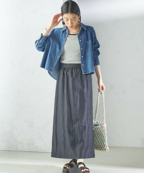 SHIPS / シップス シャツ・ブラウス | 〈洗濯機可能〉ショート丈 デニム シャツ 2 | 詳細2