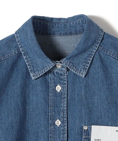 SHIPS / シップス シャツ・ブラウス | 〈洗濯機可能〉ショート丈 デニム シャツ 2 | 詳細18