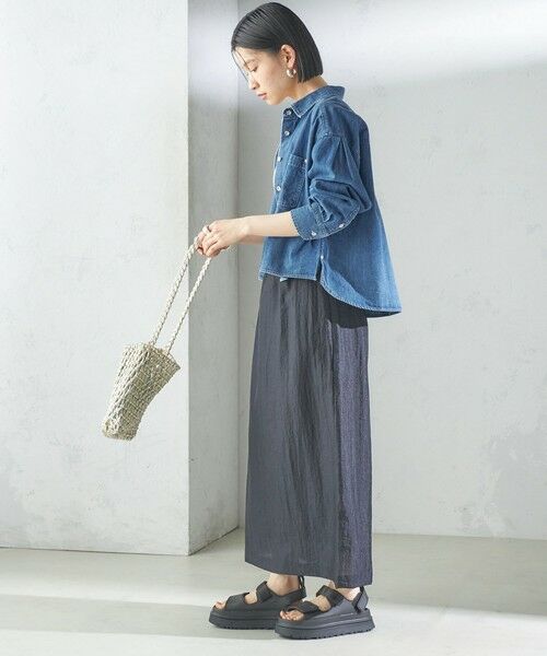 SHIPS / シップス シャツ・ブラウス | 〈洗濯機可能〉ショート丈 デニム シャツ 2 | 詳細3