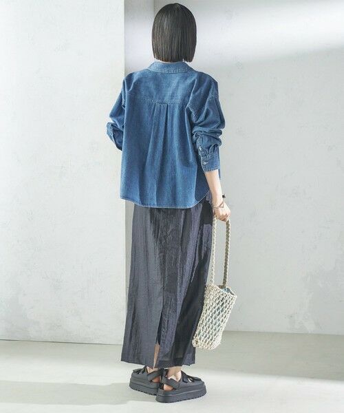 SHIPS / シップス シャツ・ブラウス | 〈洗濯機可能〉ショート丈 デニム シャツ 2 | 詳細4