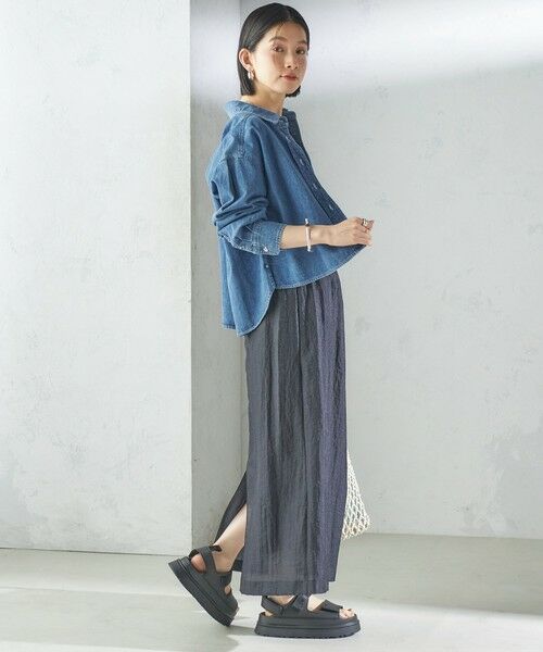 SHIPS / シップス シャツ・ブラウス | 〈洗濯機可能〉ショート丈 デニム シャツ 2 | 詳細5