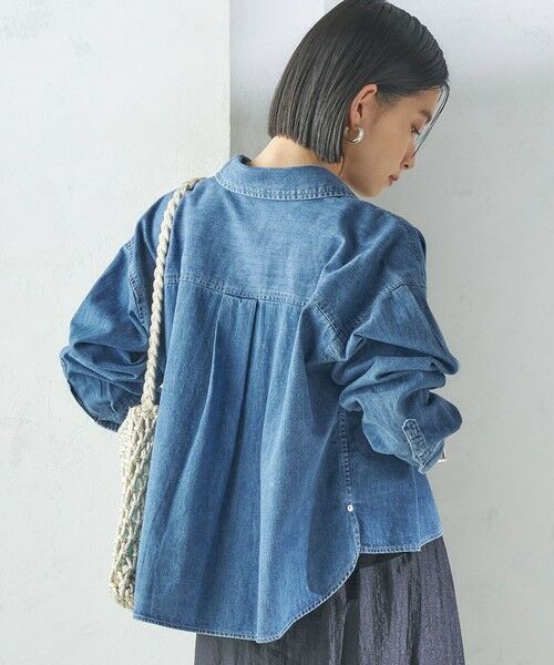 SHIPS / シップス シャツ・ブラウス | 〈洗濯機可能〉ショート丈 デニム シャツ 2 | 詳細8