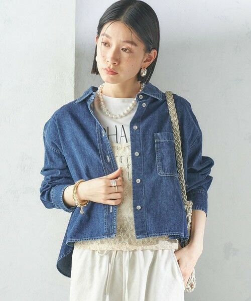 SHIPS / シップス シャツ・ブラウス | 〈洗濯機可能〉ショート丈 デニム シャツ 2 | 詳細29