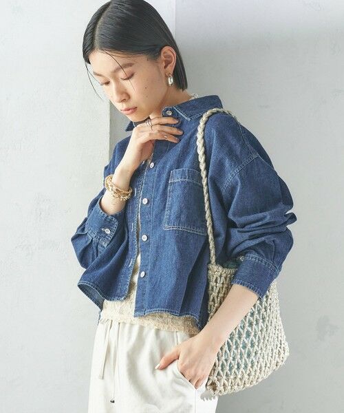 SHIPS / シップス シャツ・ブラウス | 〈洗濯機可能〉ショート丈 デニム シャツ 2 | 詳細30