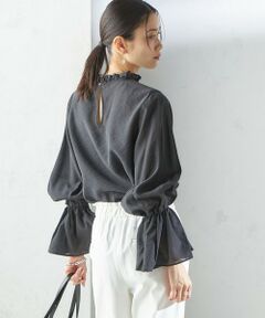 SHIPS / シップス シャツ・ブラウス | 〈手洗い可能〉シルク混 シャイニー フリル スリーブ ブラウス