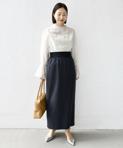 SHIPS / シップス シャツ・ブラウス | 〈手洗い可能〉シルク混 シャイニー フリル スリーブ ブラウス | 詳細12