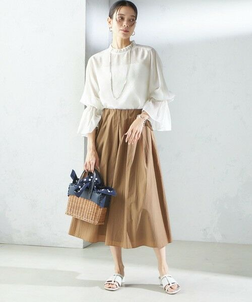 SHIPS / シップス シャツ・ブラウス | 〈手洗い可能〉シルク混 シャイニー フリル スリーブ ブラウス | 詳細2