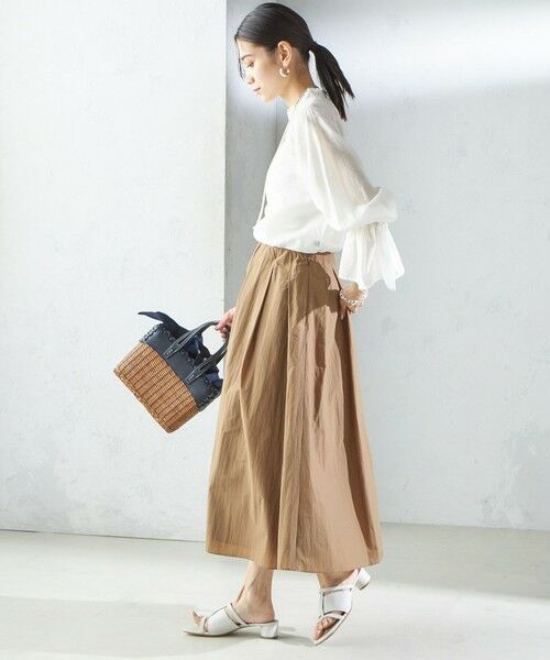 SHIPS / シップス シャツ・ブラウス | 〈手洗い可能〉シルク混 シャイニー フリル スリーブ ブラウス | 詳細3