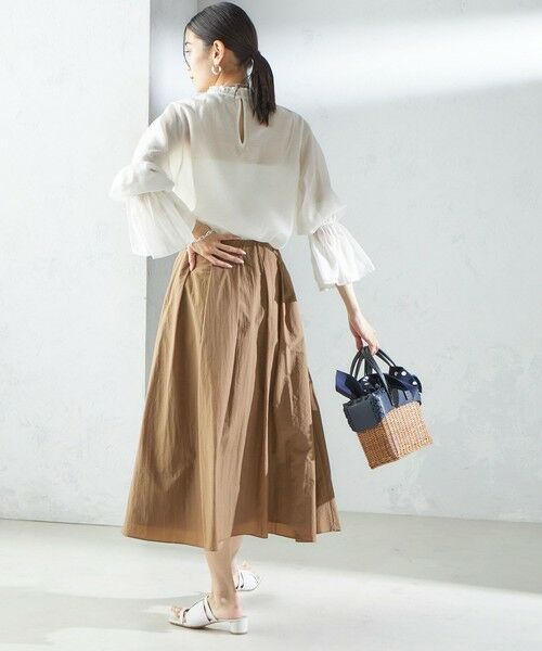 SHIPS / シップス シャツ・ブラウス | 〈手洗い可能〉シルク混 シャイニー フリル スリーブ ブラウス | 詳細4