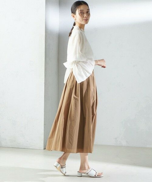 SHIPS / シップス シャツ・ブラウス | 〈手洗い可能〉シルク混 シャイニー フリル スリーブ ブラウス | 詳細5