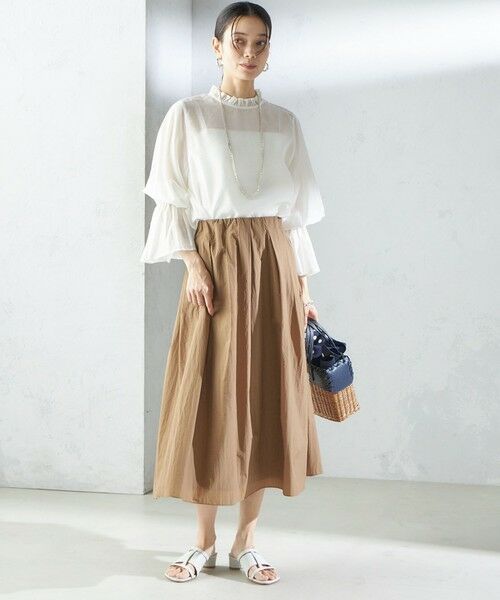 SHIPS / シップス シャツ・ブラウス | 〈手洗い可能〉シルク混 シャイニー フリル スリーブ ブラウス | 詳細6