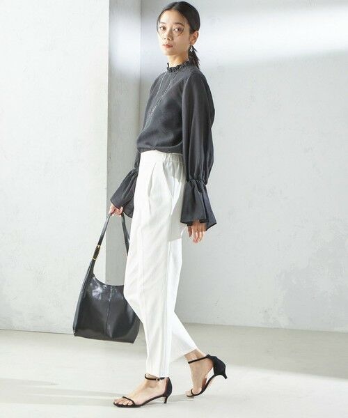 SHIPS / シップス シャツ・ブラウス | 〈手洗い可能〉シルク混 シャイニー フリル スリーブ ブラウス | 詳細24