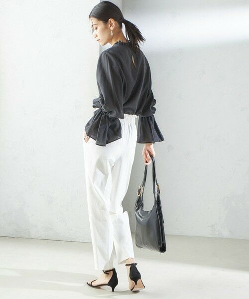 SHIPS / シップス シャツ・ブラウス | 〈手洗い可能〉シルク混 シャイニー フリル スリーブ ブラウス | 詳細25