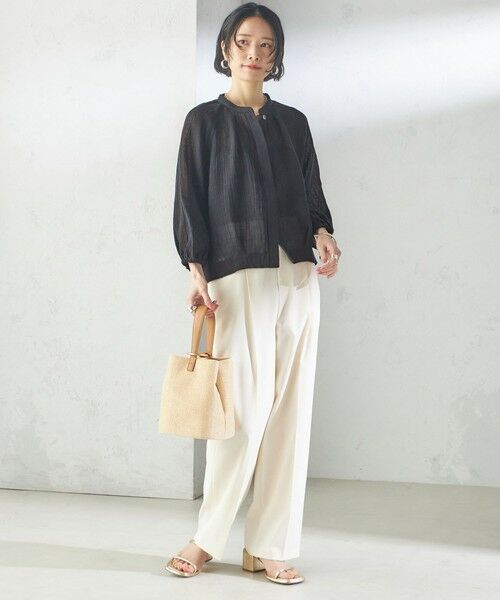 SHIPS / シップス シャツ・ブラウス | 【SHIPS別注】assiette:〈手洗い可能〉クリンクル リネン 羽織 ブラウス | 詳細1