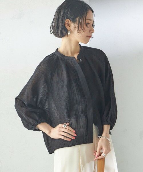SHIPS / シップス シャツ・ブラウス | 【SHIPS別注】assiette:〈手洗い可能〉クリンクル リネン 羽織 ブラウス | 詳細10
