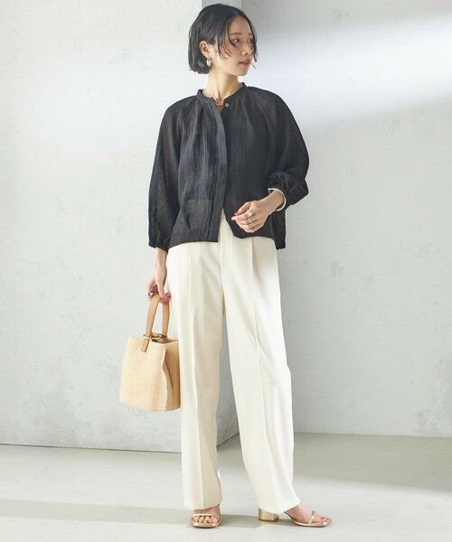 SHIPS / シップス シャツ・ブラウス | 【SHIPS別注】assiette:〈手洗い可能〉クリンクル リネン 羽織 ブラウス | 詳細4