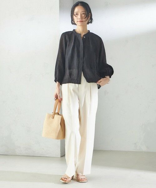 SHIPS / シップス シャツ・ブラウス | 【SHIPS別注】assiette:〈手洗い可能〉クリンクル リネン 羽織 ブラウス | 詳細5