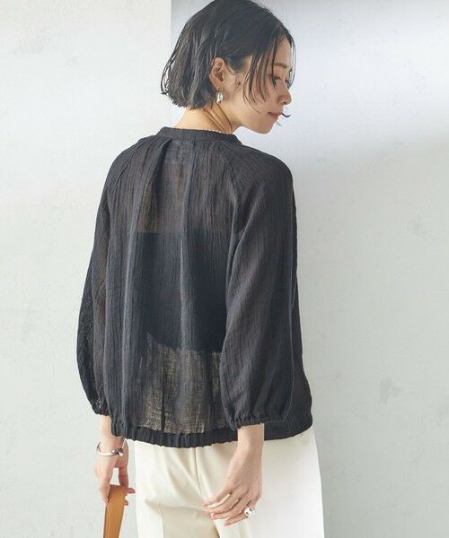 SHIPS / シップス シャツ・ブラウス | 【SHIPS別注】assiette:〈手洗い可能〉クリンクル リネン 羽織 ブラウス | 詳細9