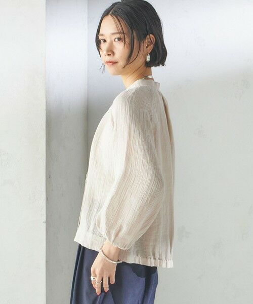 SHIPS / シップス シャツ・ブラウス | 【SHIPS別注】assiette:〈手洗い可能〉クリンクル リネン 羽織 ブラウス | 詳細21