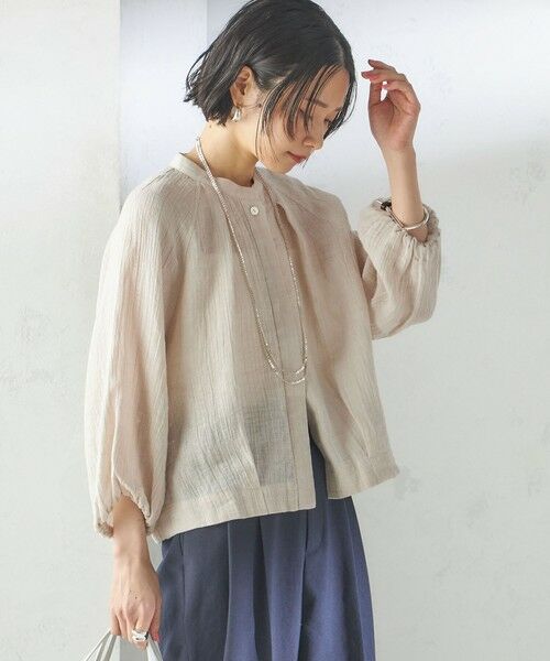 SHIPS / シップス シャツ・ブラウス | 【SHIPS別注】assiette:〈手洗い可能〉クリンクル リネン 羽織 ブラウス | 詳細23
