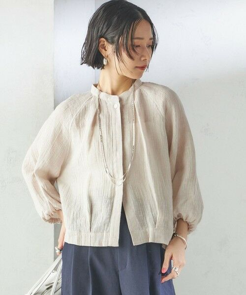 SHIPS / シップス シャツ・ブラウス | 【SHIPS別注】assiette:〈手洗い可能〉クリンクル リネン 羽織 ブラウス | 詳細24