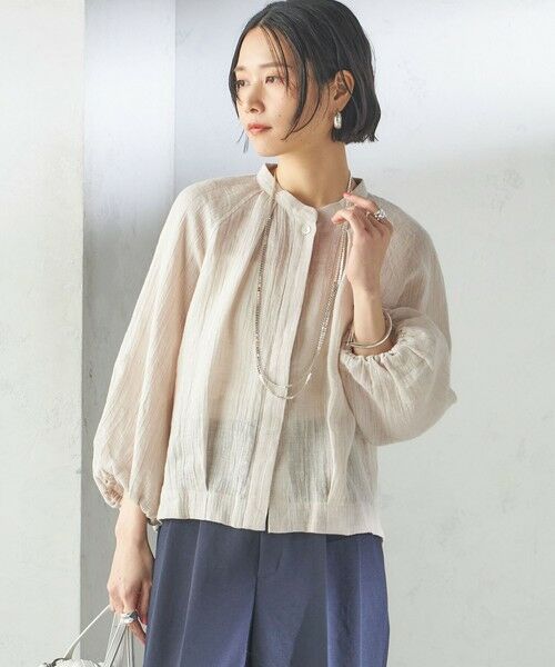 SHIPS for women/シップスウィメン 【SHIPS別注】assiette:〈手洗い可能〉クリンクル リネン 羽織 ブラウス ベージュ ONE SIZE SHIPS for women/シップスウィメン 【SHIPS別注】assiette:〈手洗い可能〉クリンクル リネン 羽織 ブラウス ベージュ ONE SIZE