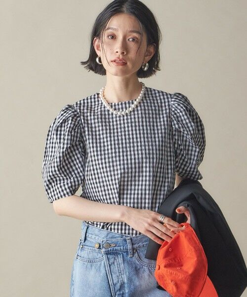 SHIPS for women/シップスウィメン NINE CASE:〈手洗い可能〉パフ スリーブ ブラウス ブラック ONE SIZE SHIPS for women/シップスウィメン NINE CASE:〈手洗い可能〉パフ スリーブ ブラウス ブラック ONE SIZE