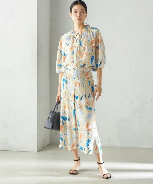 SHIPS / シップス シャツ・ブラウス | IPEKER 花柄 フリル ネック リボン 半袖 ブラウス | 詳細12